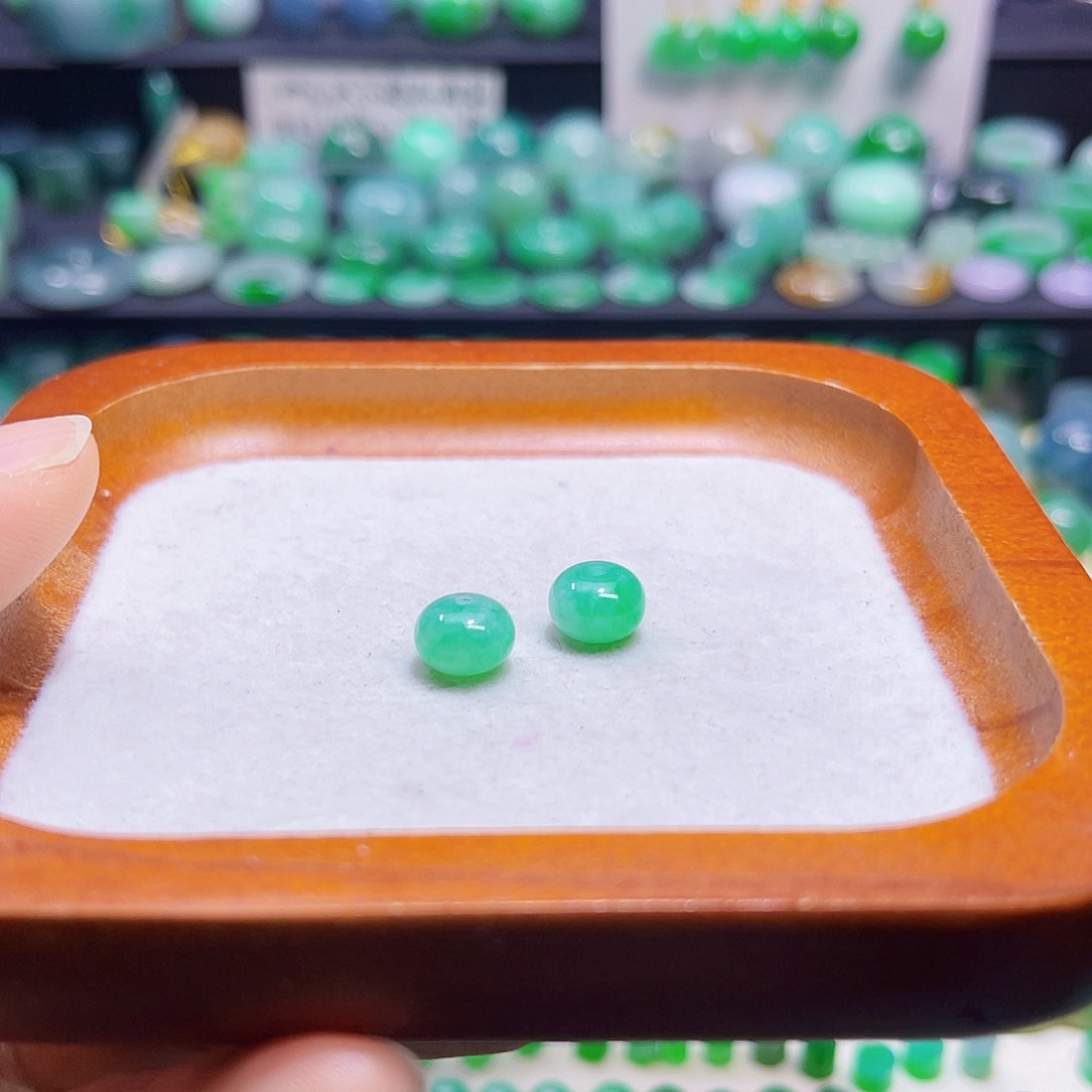 翡翠散珠天然缅甸翡翠珠子