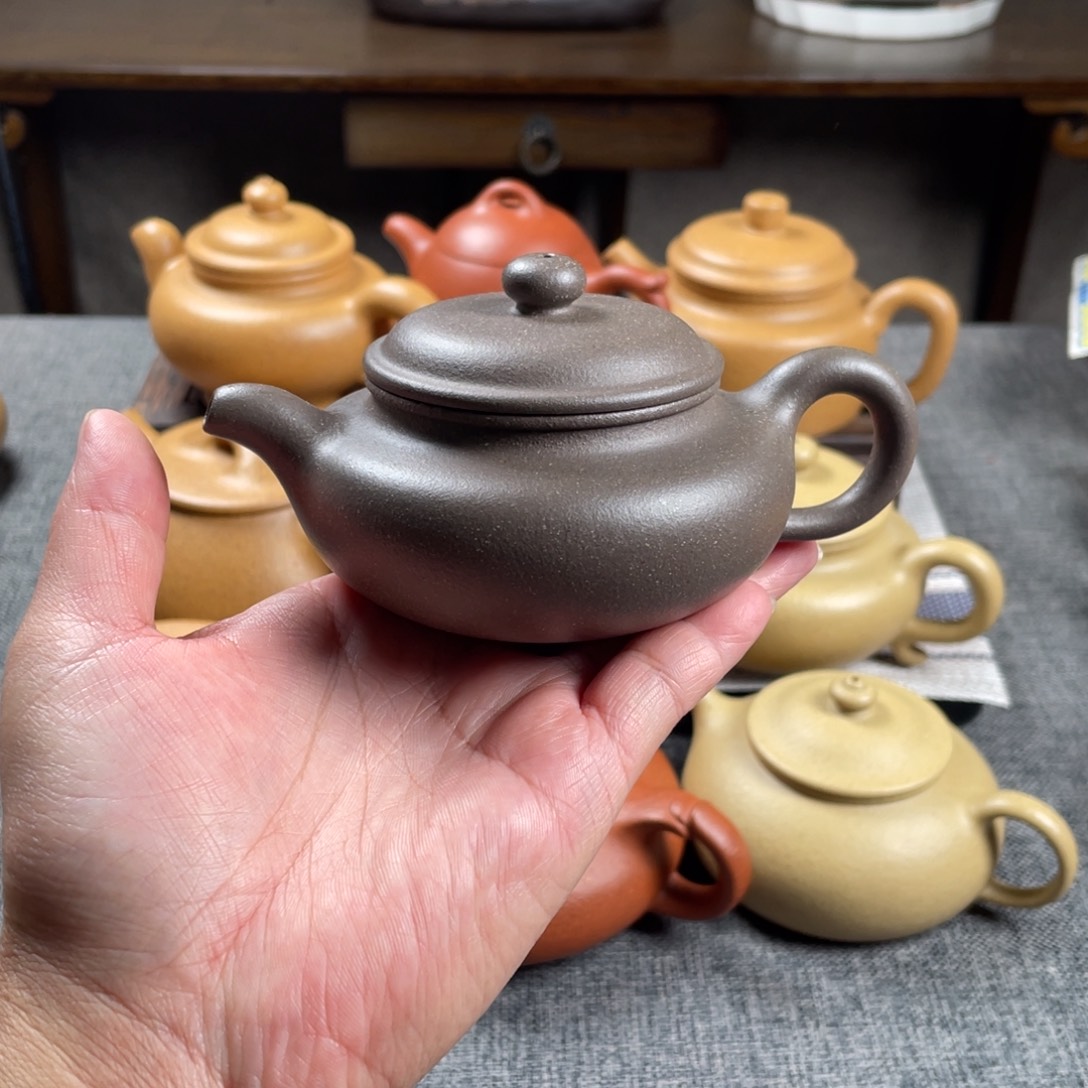 茶壶紫砂青段仿古半手40目120