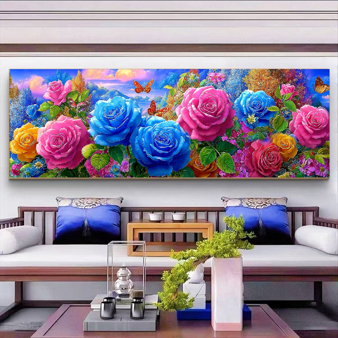 定制十字绣原创版权相思遥大格300*100没绣的f2840