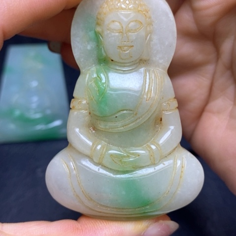 白玉菩提吊坠摆件