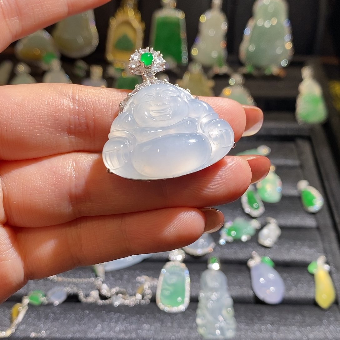 颈饰银S925镶嵌翡翠雯天然翡翠