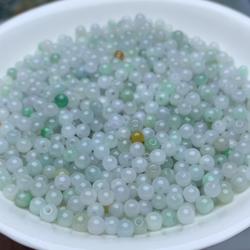 【闪购商品】翡翠手链未镶嵌卡3.8冰珠子100个