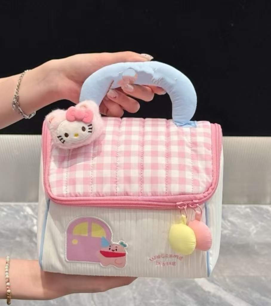 团团家-魅可定喷-小房子化妆包女外出旅行收纳包