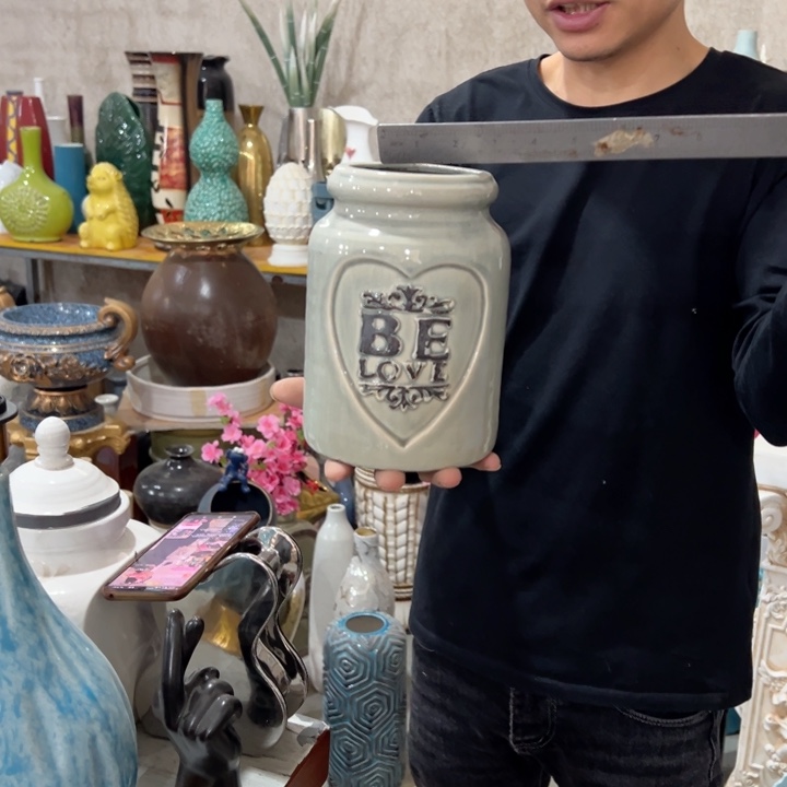 摆件高度20厘米口径9厘米微瑕捡漏