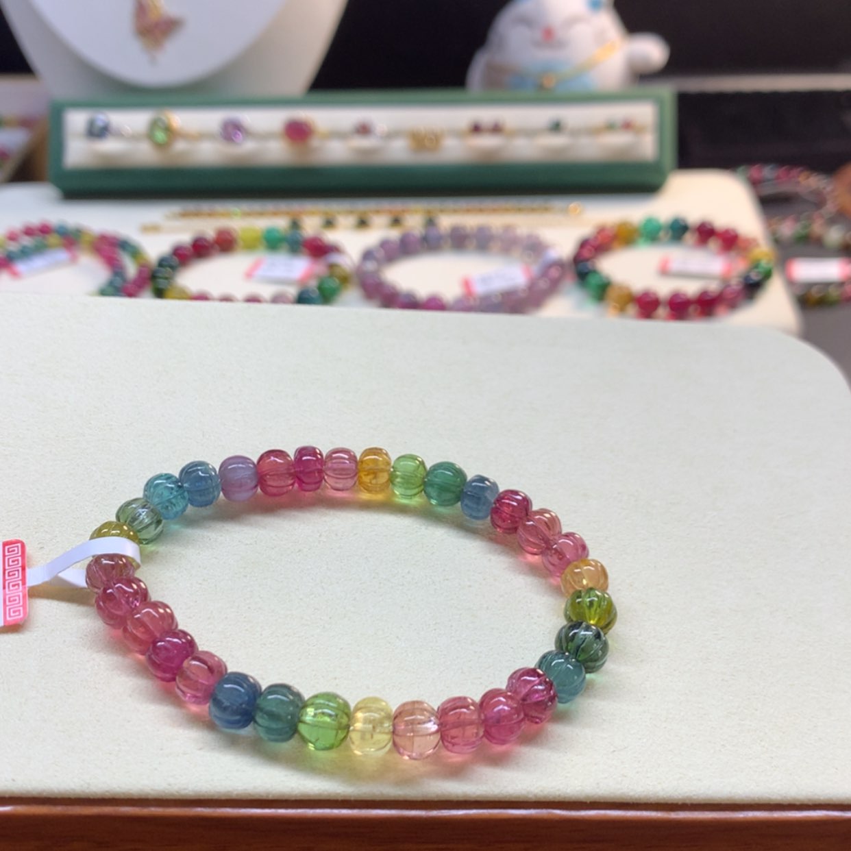 【闪购商品】碧玺手串未镶嵌南瓜珠7mm