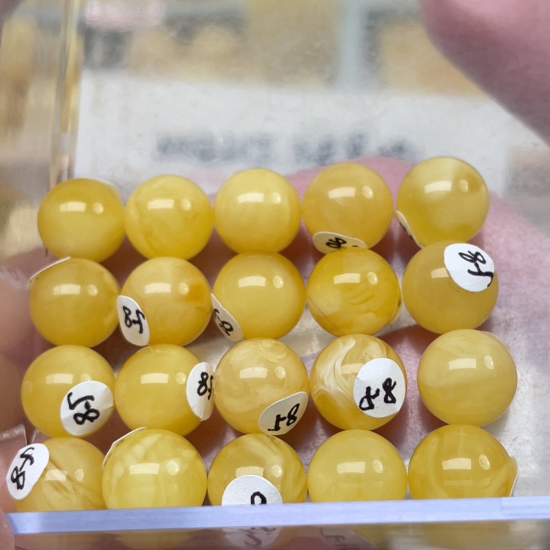 蜜蜡裸石未镶嵌蜜蜡手串10