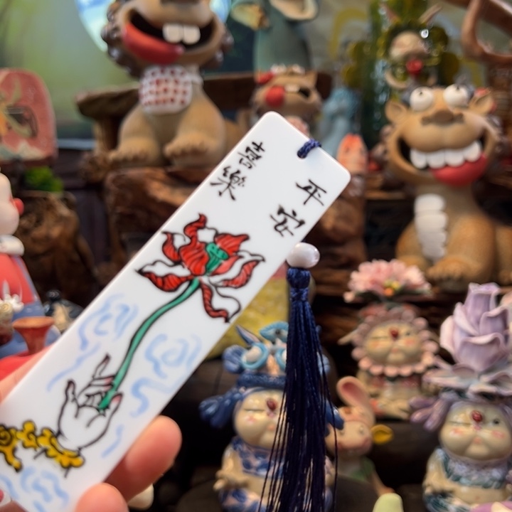 把***爷陶摆件小镇青花每日有新品