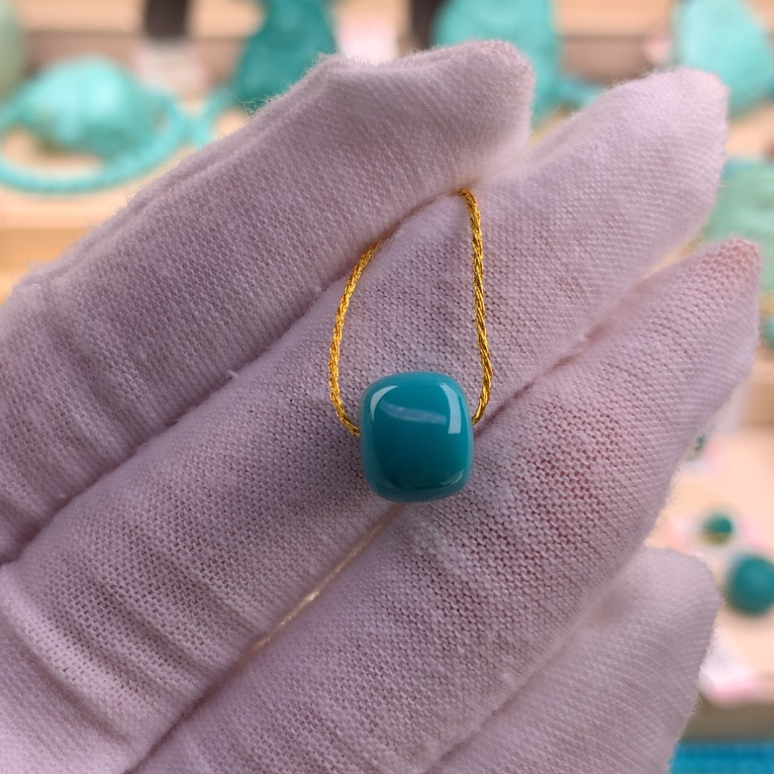 绿松石珠宝奇石未镶嵌9.2×7.8