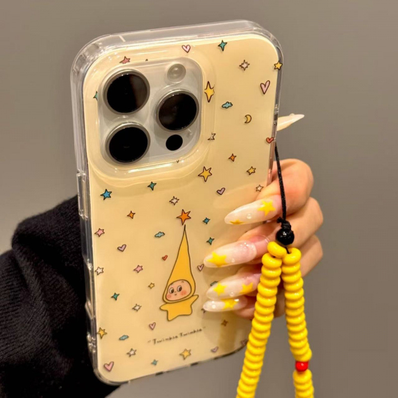 可爱满屏星星爱心高礼帽小男孩适用iphone16promax苹果15p手机壳