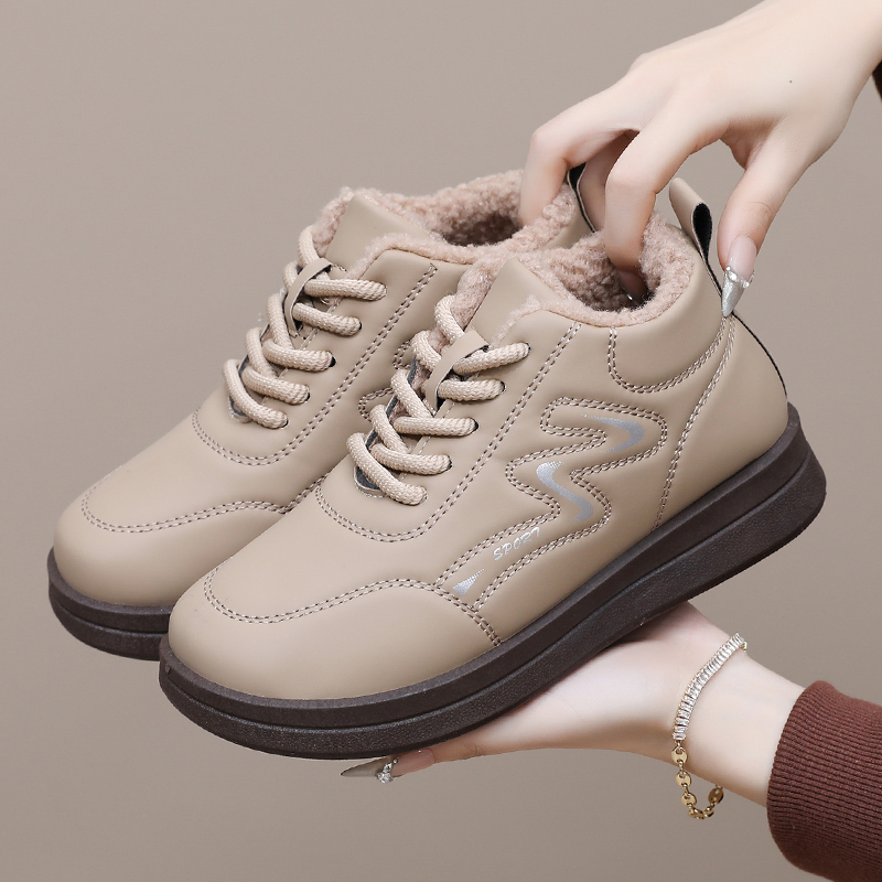 冬季新款女士棉鞋加绒保暖防滑休闲百搭雪地靴
