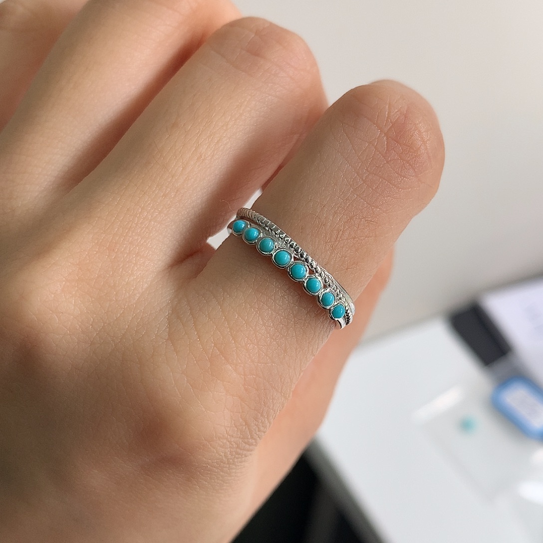 绿松石银S925镶嵌珠宝奇石