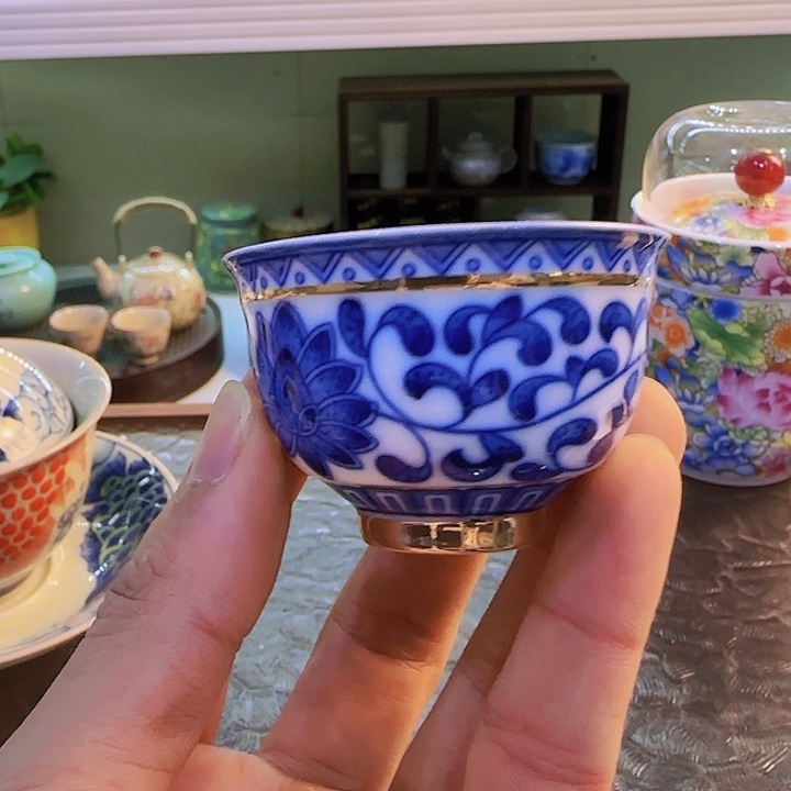 茶具套装旅行茶具青花瓷器茶叶罐个人杯主人杯  