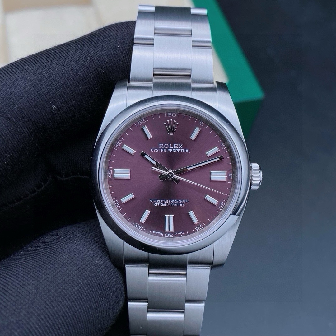 99新 Rolex/劳力士 19年全套/恒动116000/紫盘/机械表/表径36