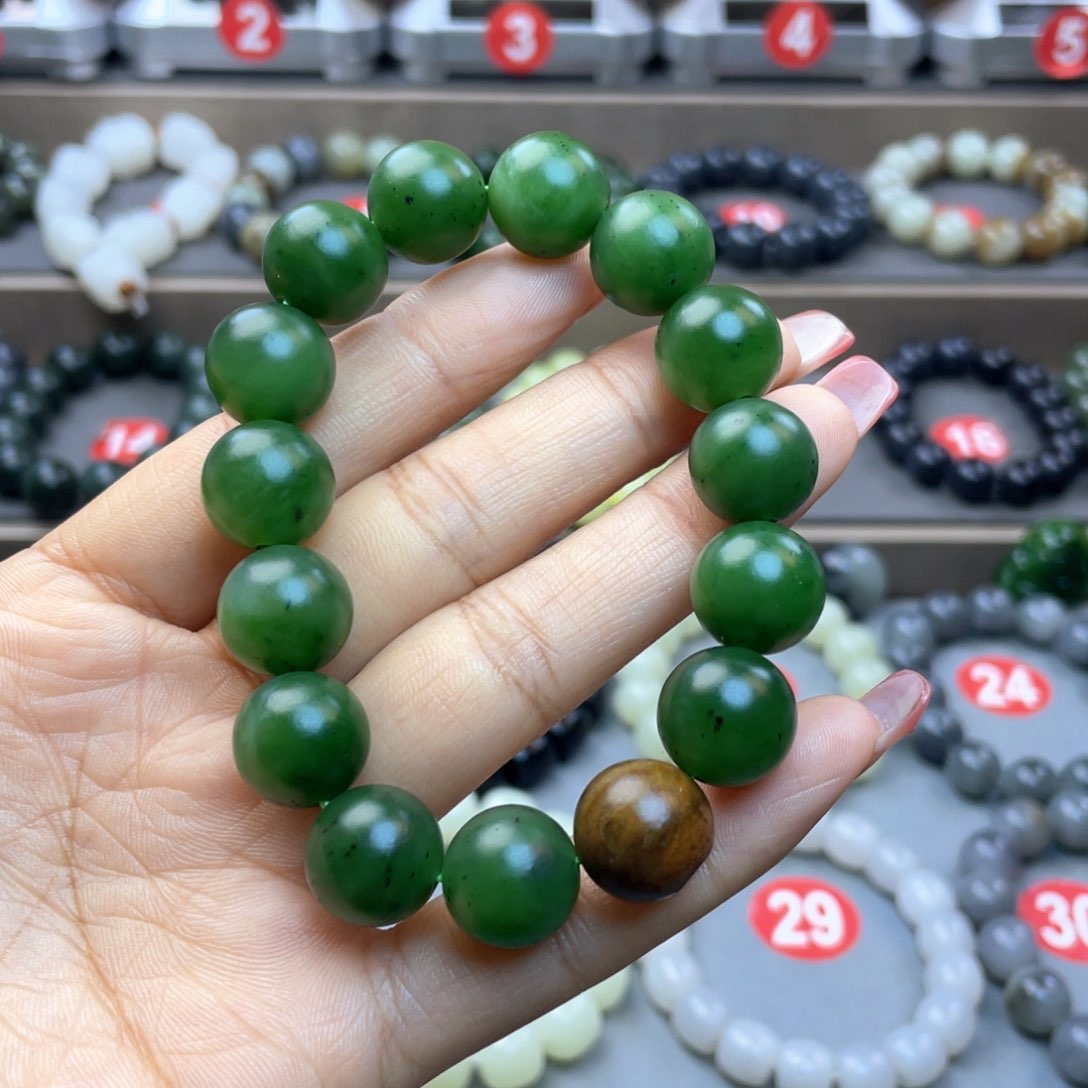 和田玉手链未镶嵌@**?