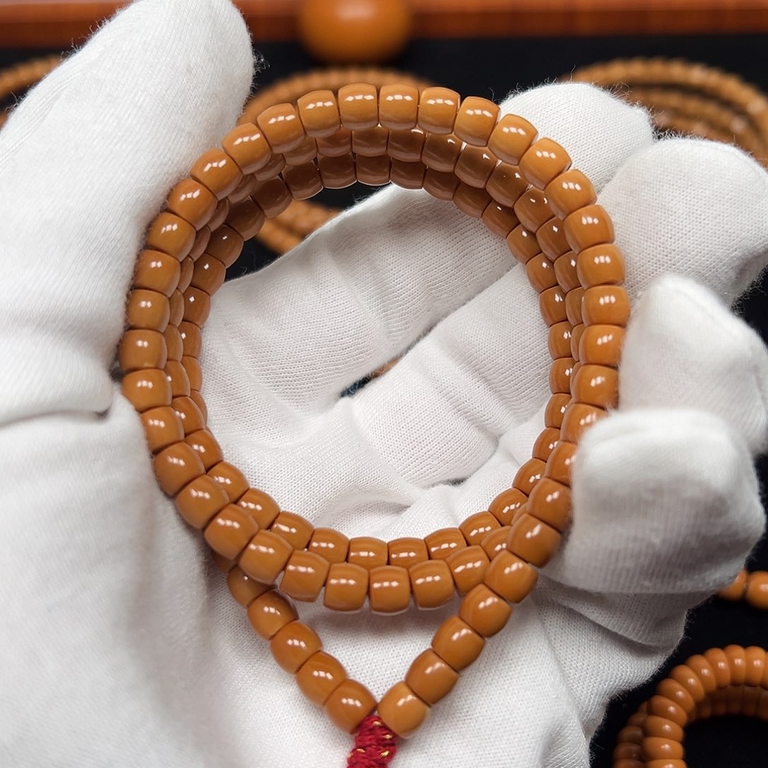 星***夜橄榄核手串/手链橄榄核尖直切脖挂6.2