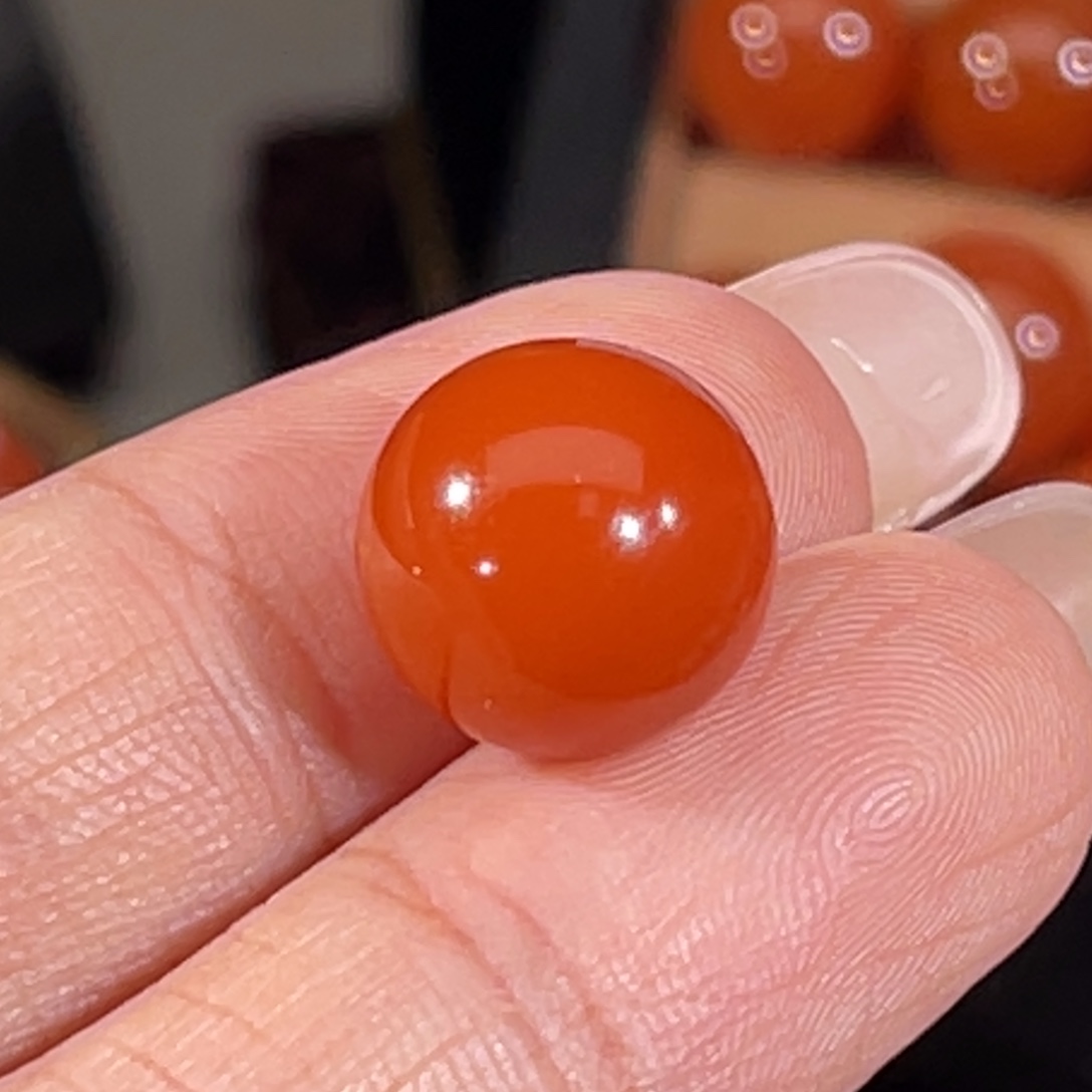 南红玛瑙未镶嵌圆珠11.4mm