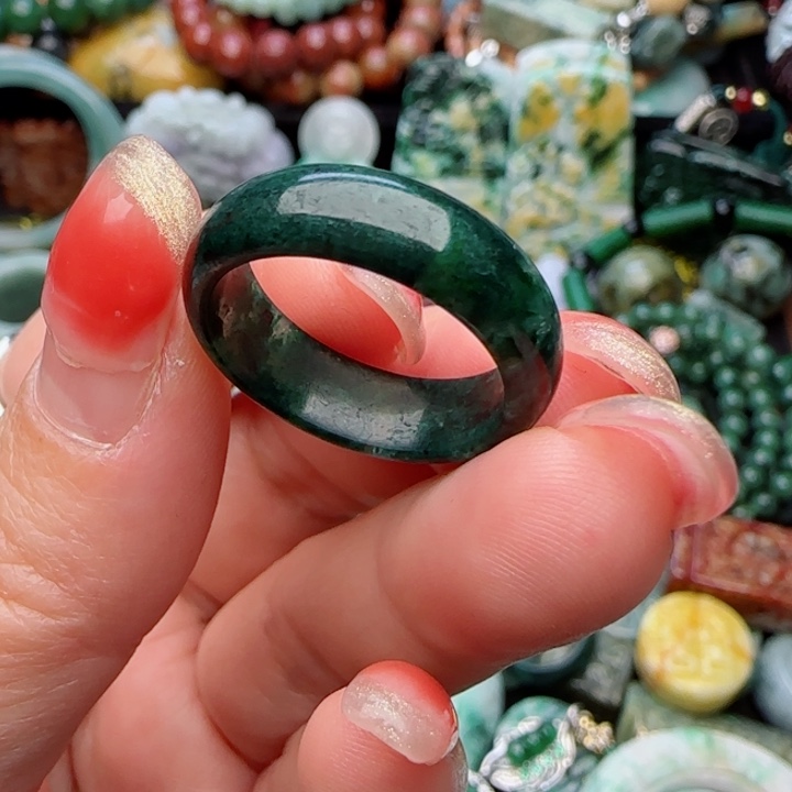 翡翠戒圈未镶嵌天然A货37