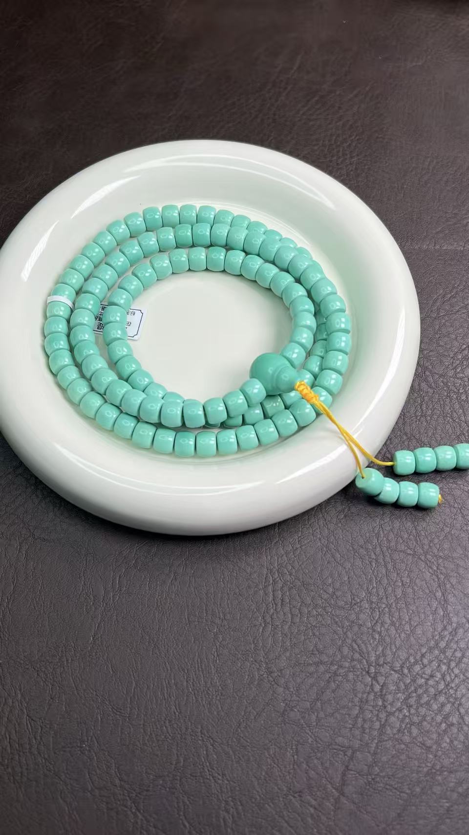 【爵佩松甄选】精选7mm珍藏级高品质纯手工打磨精工绿直切108长串