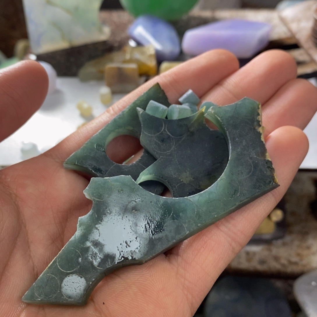 ❥***e定制翡翠未镶嵌定制圆珠20个。5mm