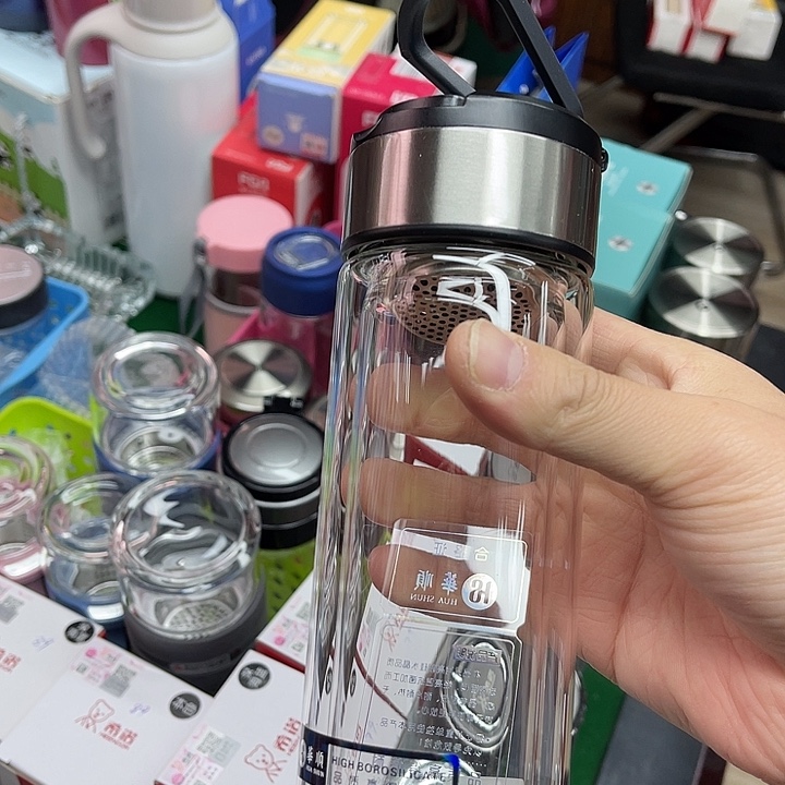 玻璃茶隔款华顺提环300毫升