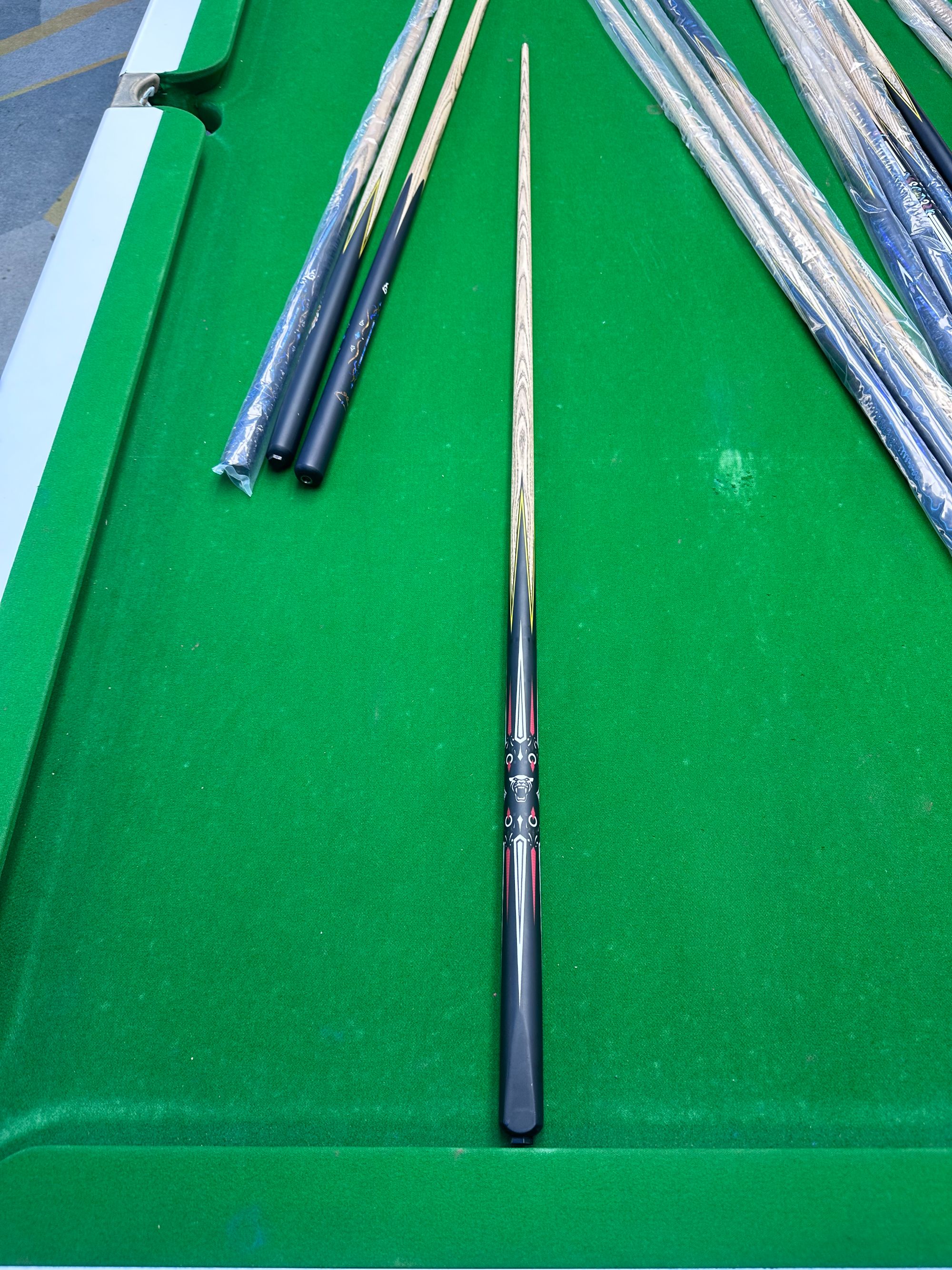 【闫总严选】猎影中式手工设计一体小头通杆斯诺克黑八台球杆g1