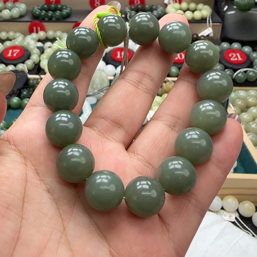 和田玉未镶嵌手链14