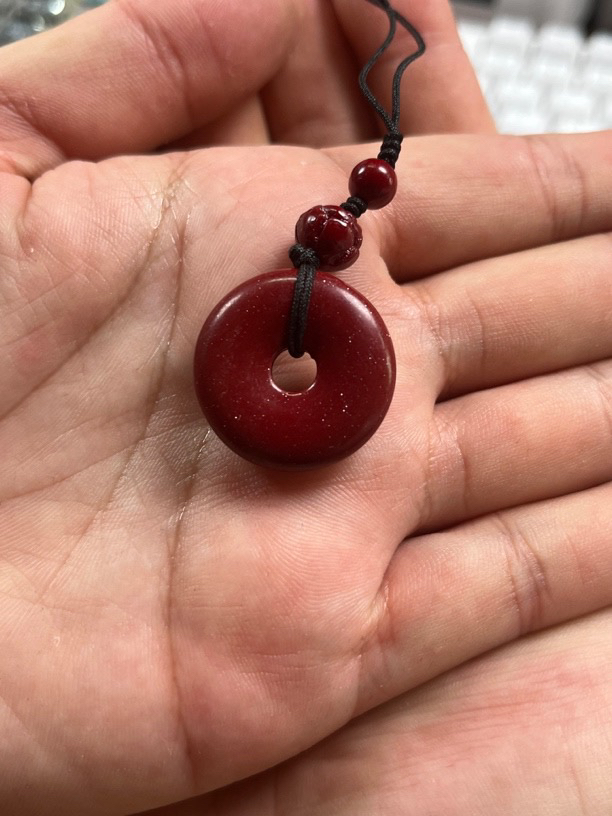 天然辰砂朱砂平安扣直径24