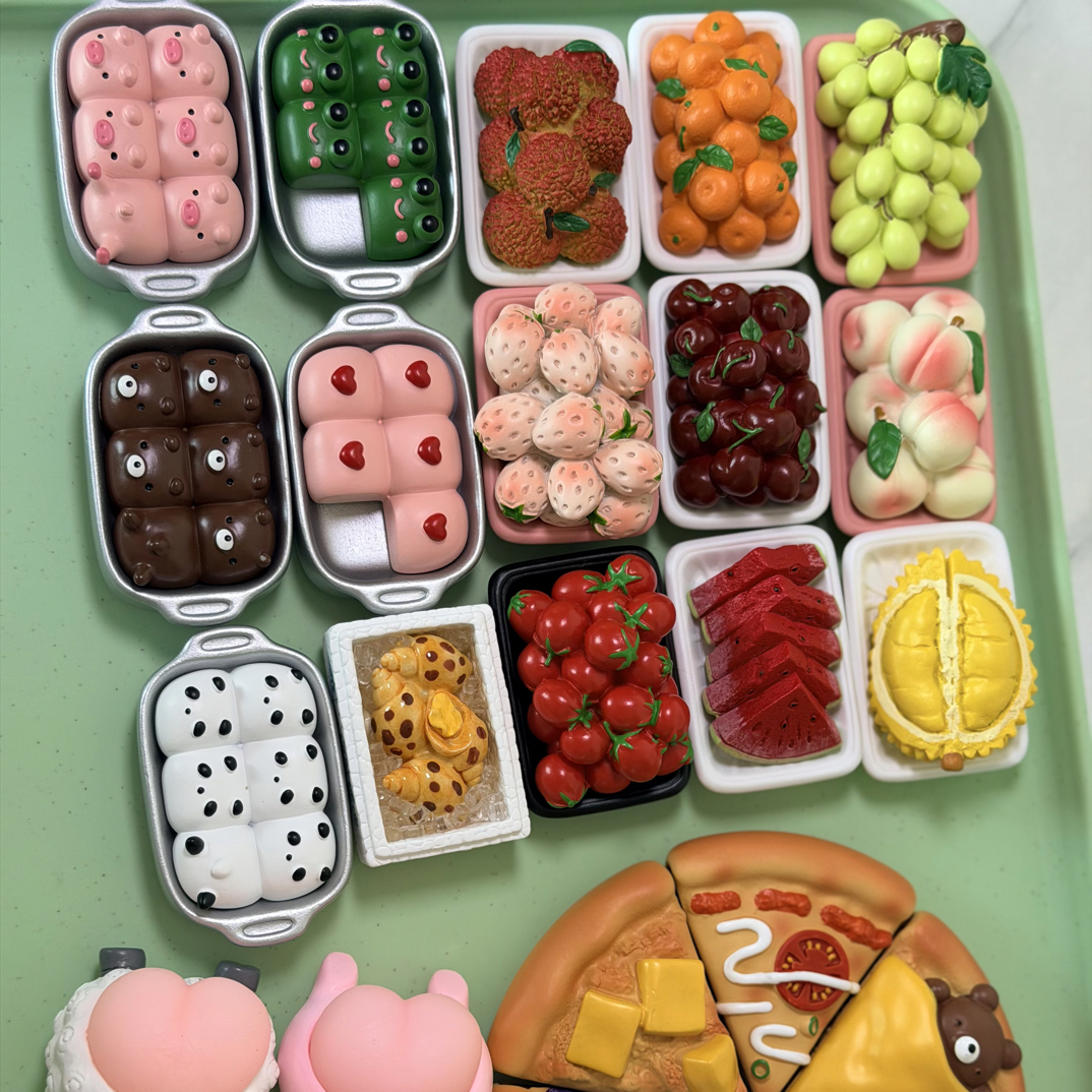 （直播拆）仿真立体磁吸树脂食玩冰箱贴（拆开No退No换）