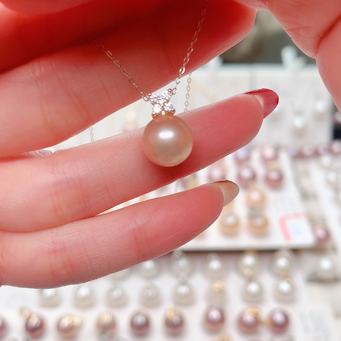 合金淡水珍珠吊坠(赠链)