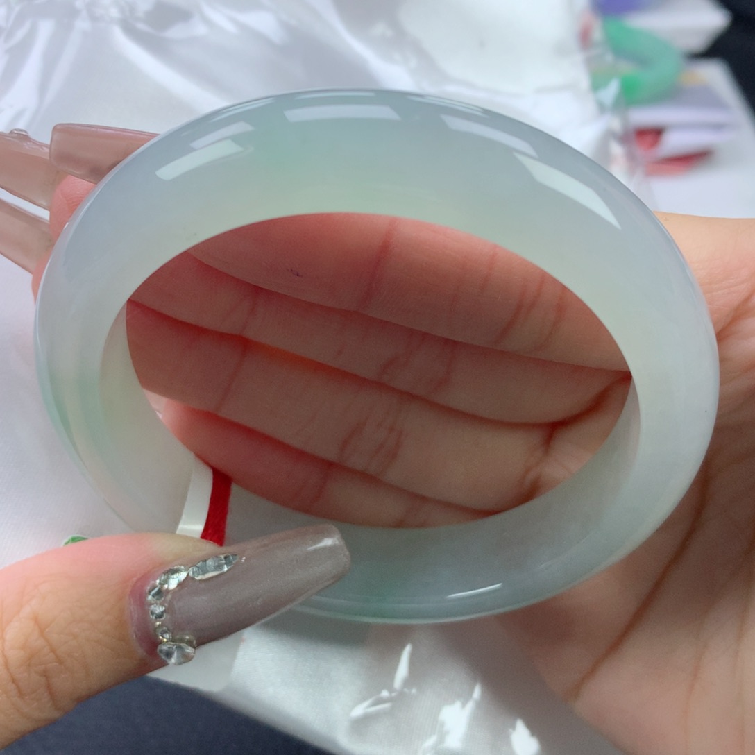 翡翠手镯未镶嵌5758正圈捡漏镯