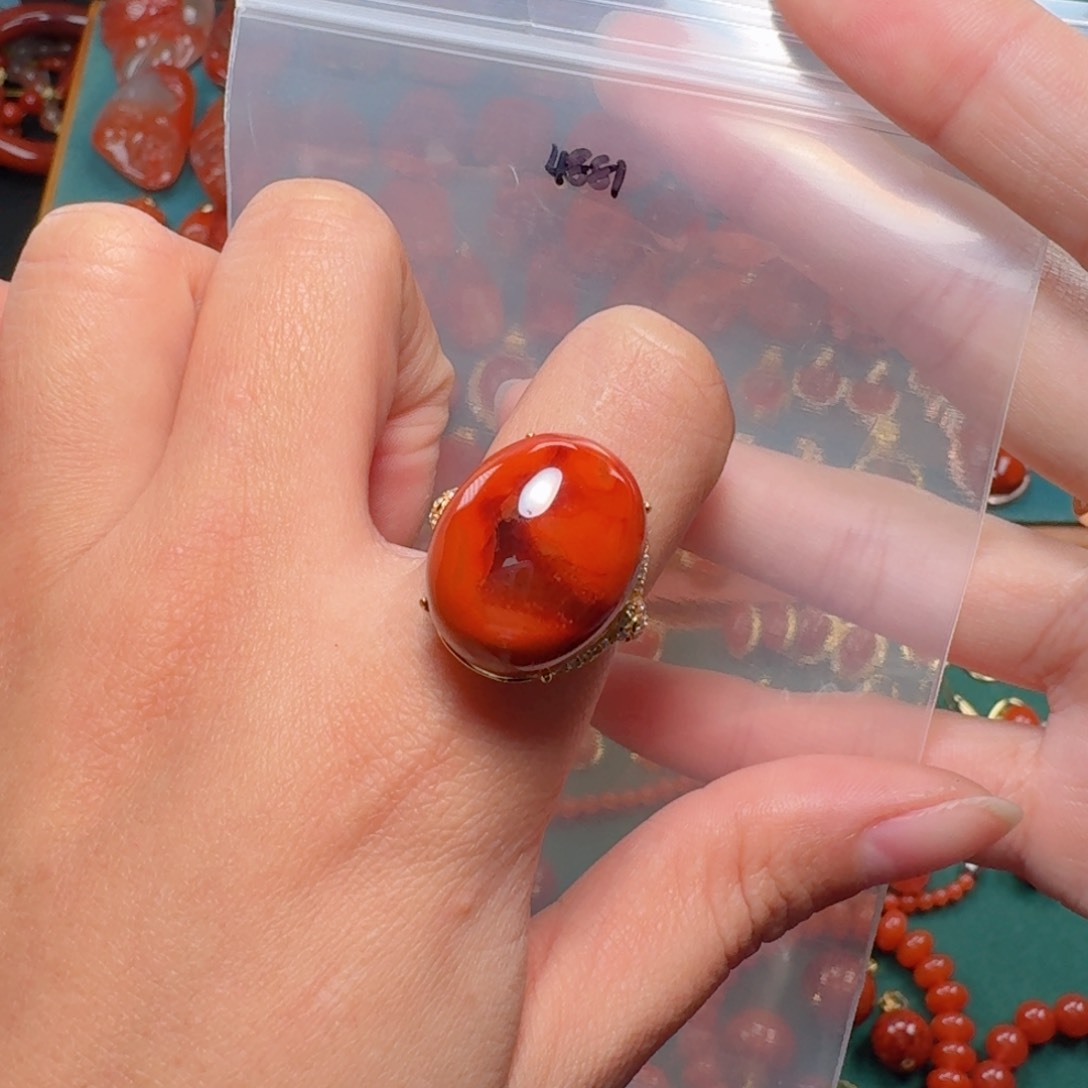 南红玛瑙南红银S925镶嵌