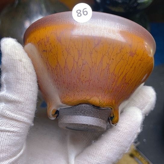 茶盏龙窑柴烧束口器型8.6口径