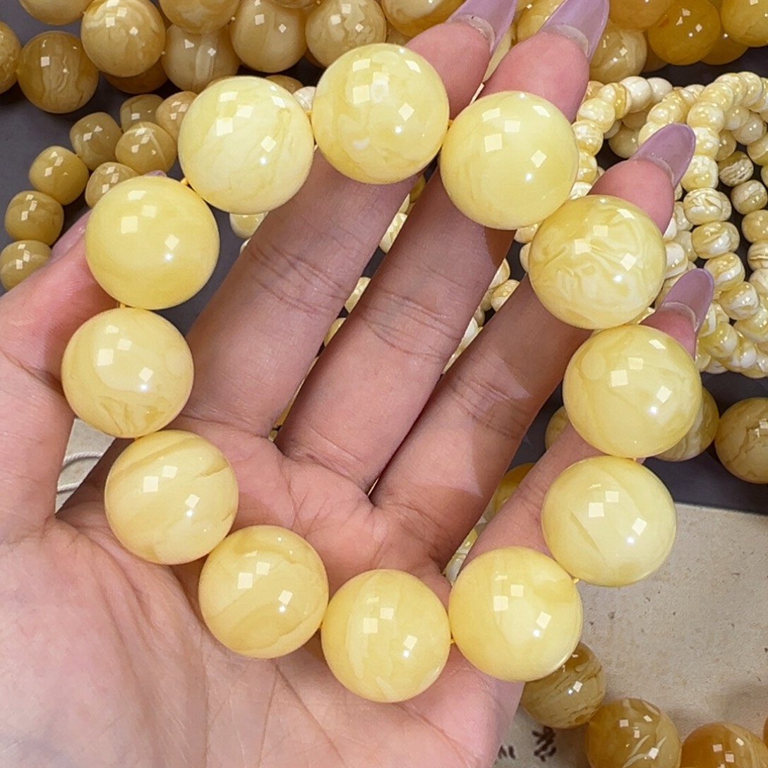 未镶嵌琥珀手链49.1白蜡