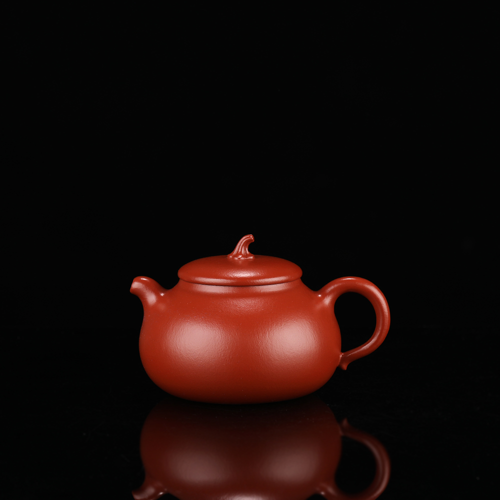 【央广非遗】乘风阁.朱泥【茄瓜】家用泡茶茶壶DX.180cc
