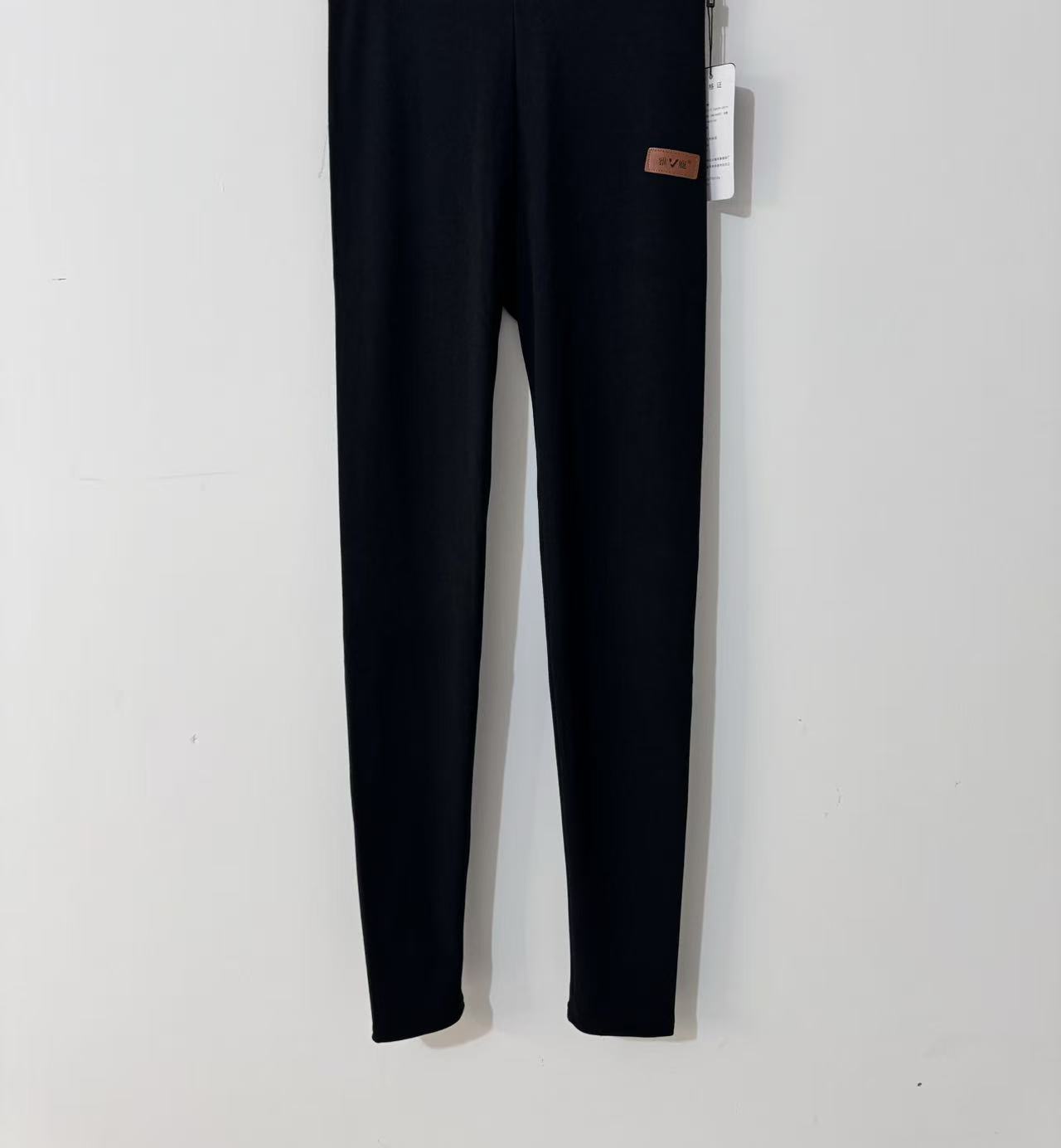 保暖紧身高腰打底裤加绒加厚女黑色长裤1433