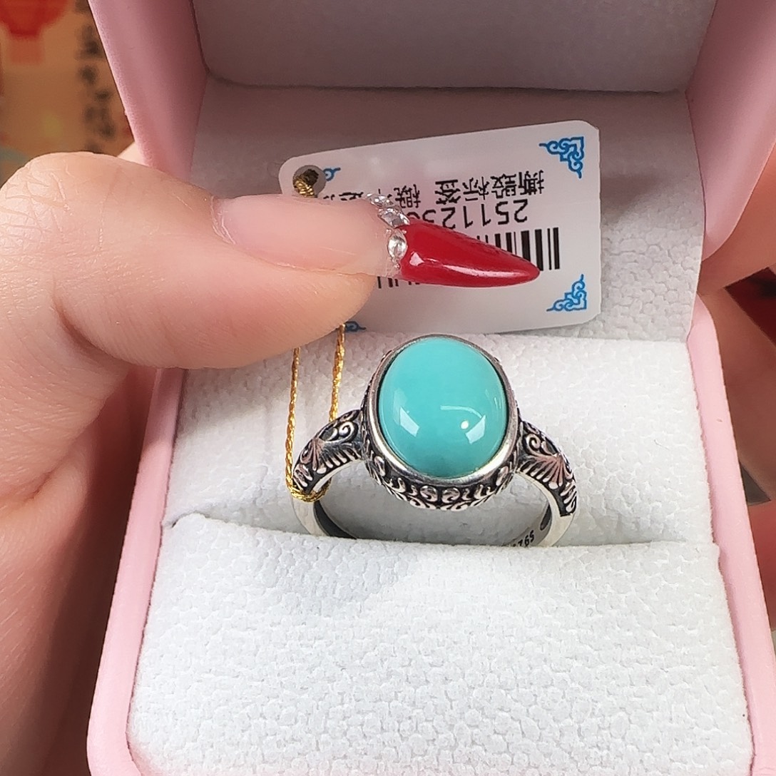 绿松石银S925镶嵌珠宝奇石