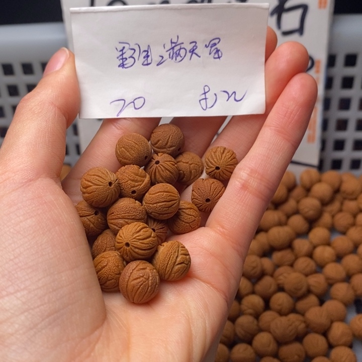 十***哥手串桃核11mm左右野生满天星20颗（穿好）
