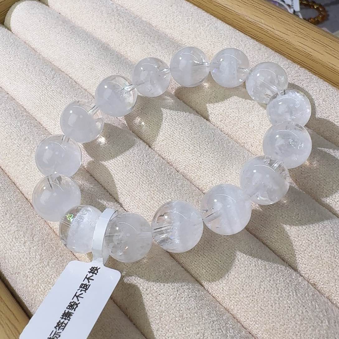 水晶手串未镶嵌白幽灵13.5