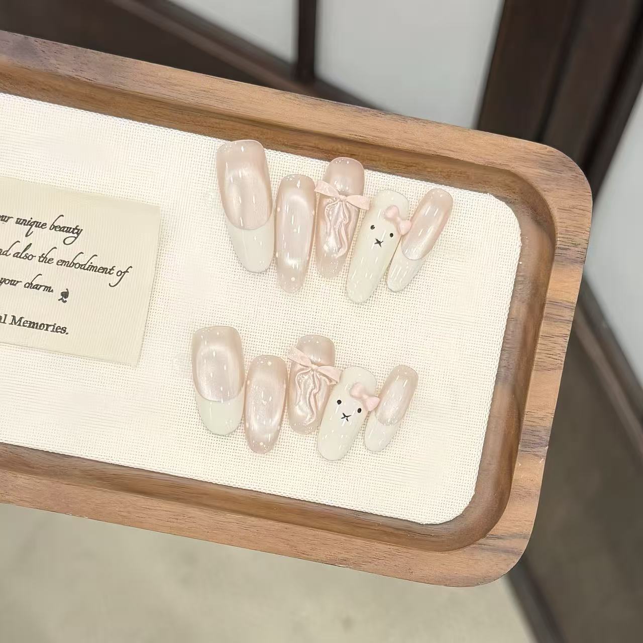 R-米菲蝴蝶结-xinghejiyu-轻奢高定美甲10片装