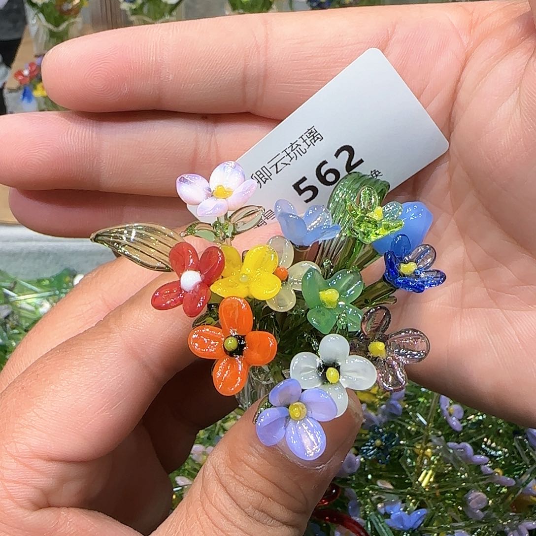 琉璃手工艺品562插花