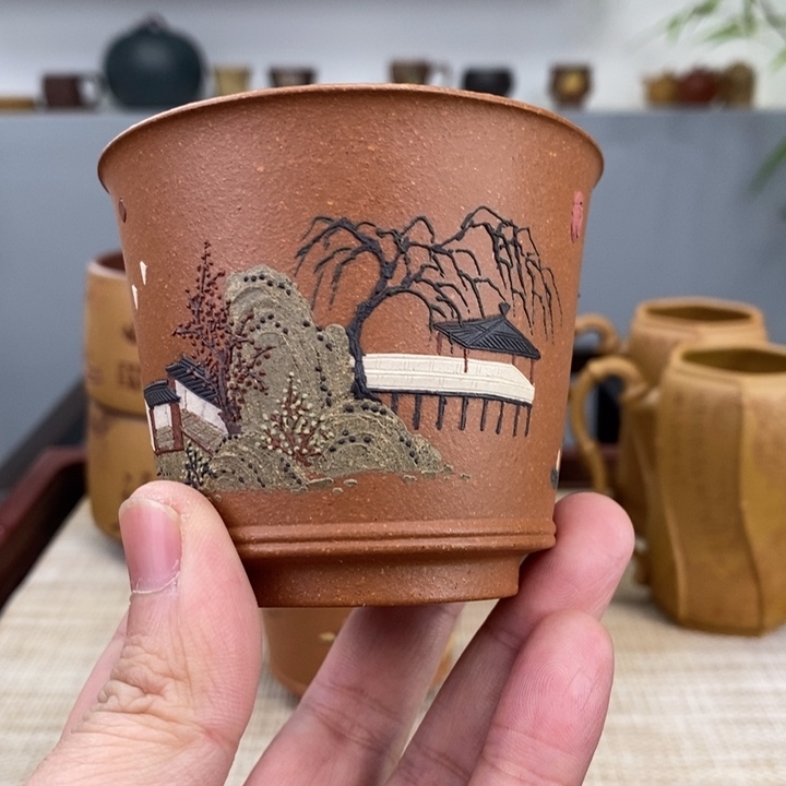 紫砂茶杯宜兴紫砂主人杯