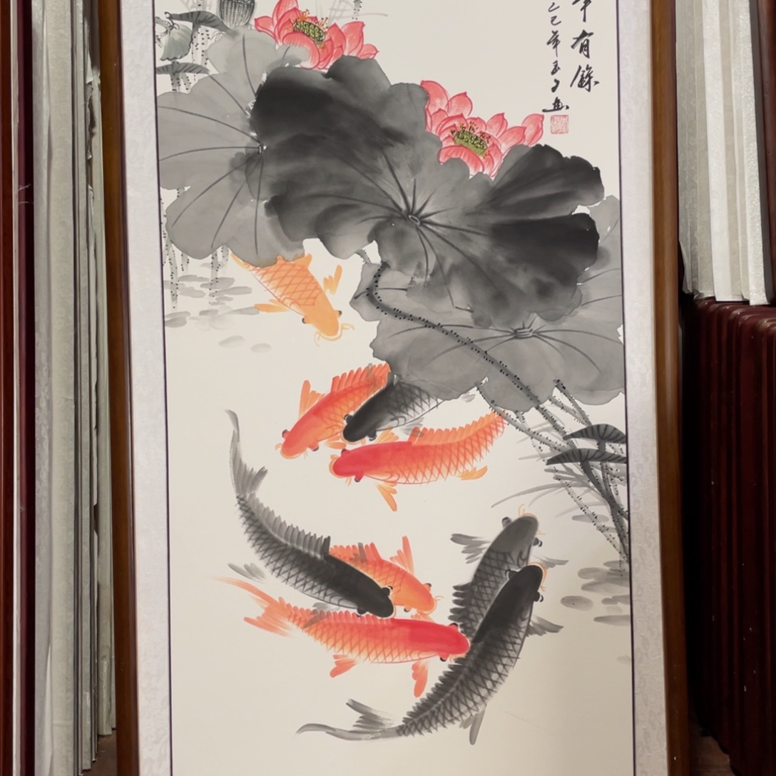 国画带框尺寸63*123厘米