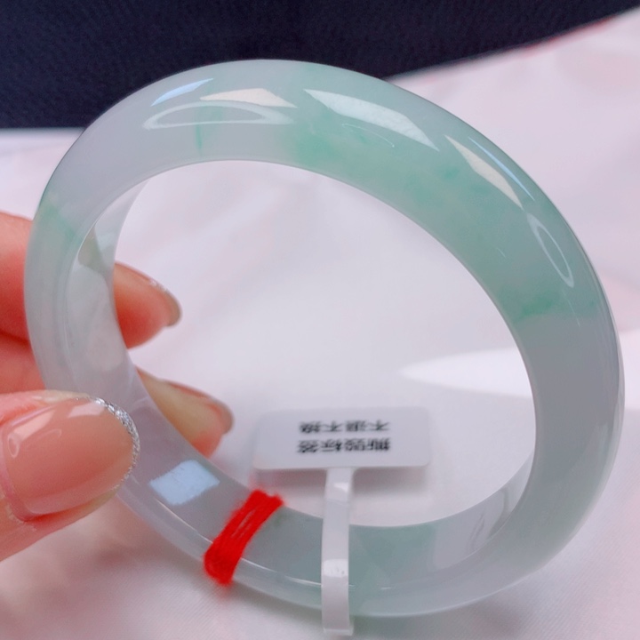 缘***来翡翠未镶嵌手镯54圈口