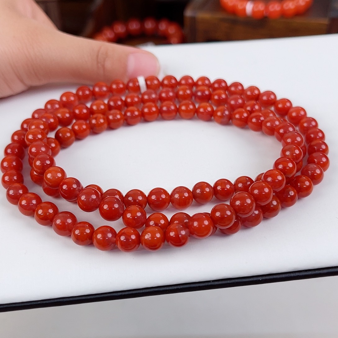 南红玛瑙未镶嵌瓦西多圈7mm