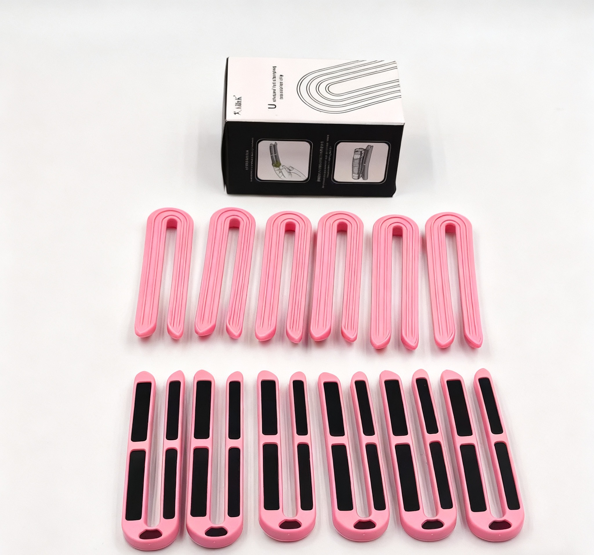 理发店热烫专用U型隔热夹 2025时尚新款 烫发必备隔热夹粉色