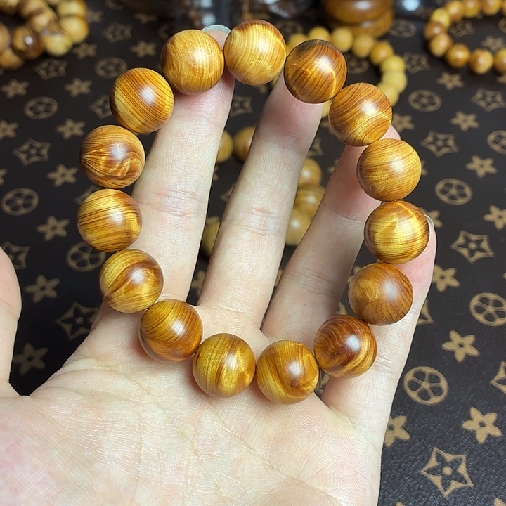 柏木（崖柏）手串/手链崖柏满龙胆15mm