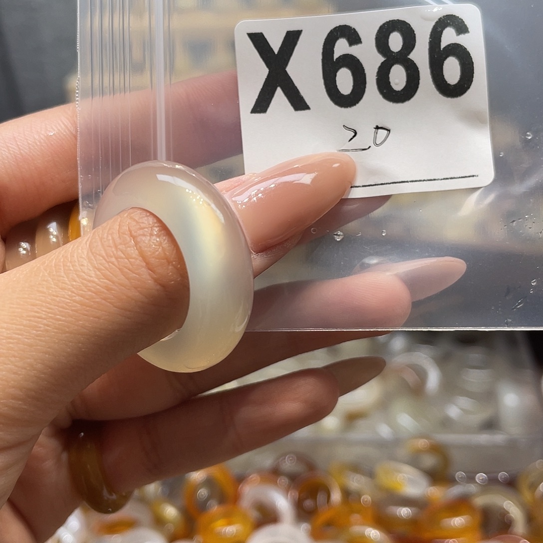 玛瑙/玉髓未镶嵌戒指686