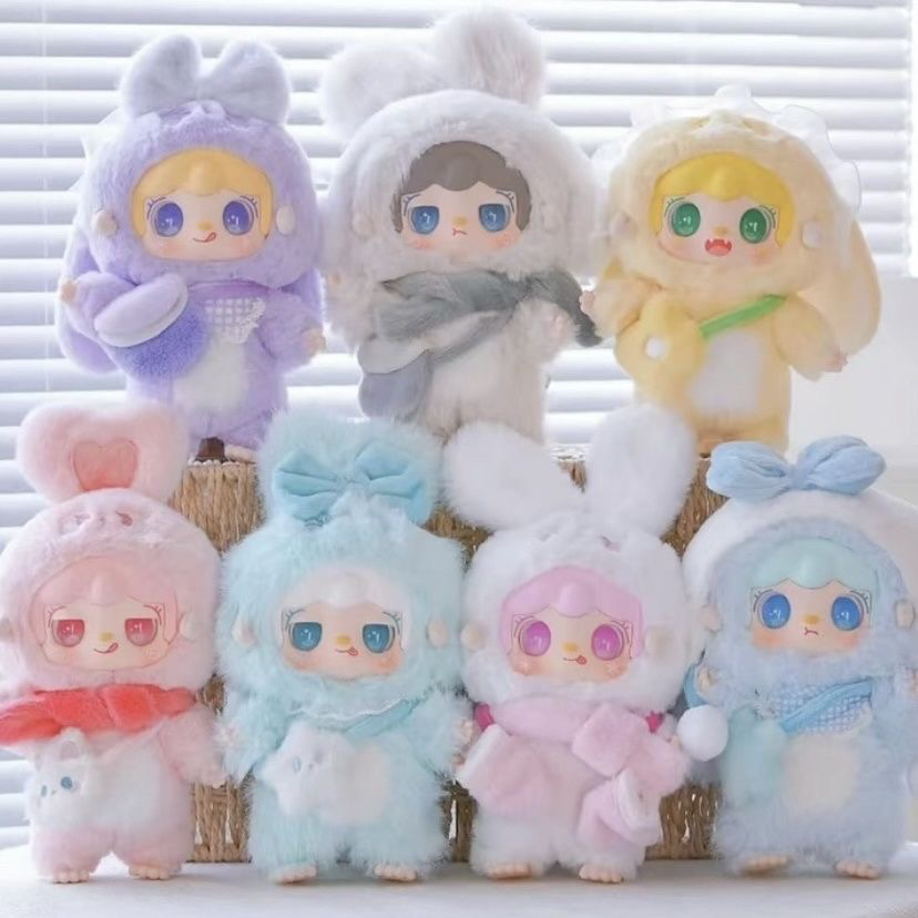 【小桃子平拆】氧氧Yooki三代温暖小兔毛绒搪胶盲盒包包挂件礼物