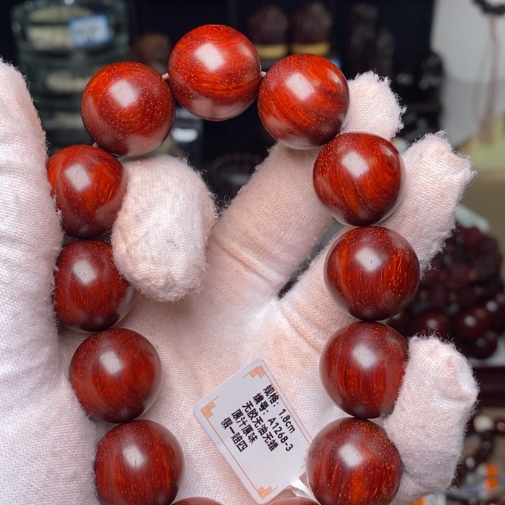 檀香紫檀（小叶紫檀）手串/手链原汁原味1.8cm 鳞底泥料53g