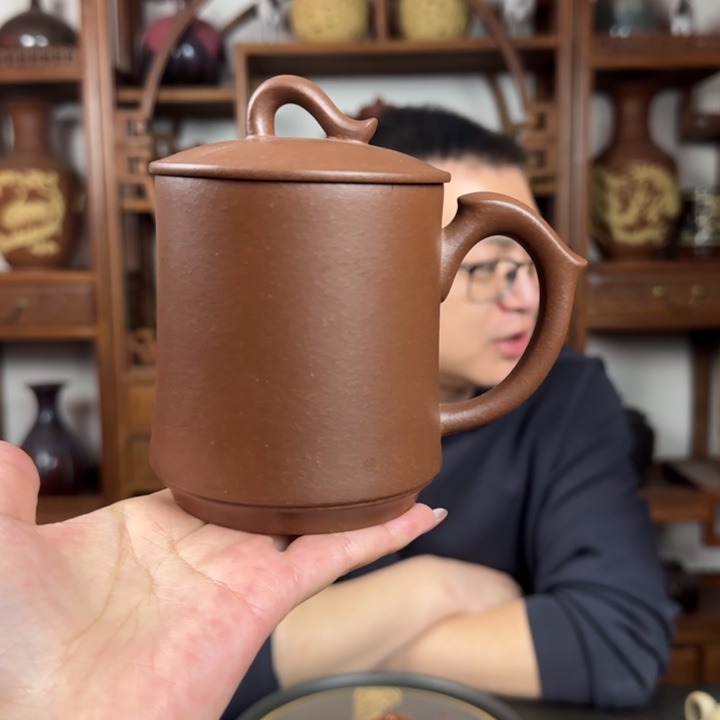紫砂茶壶紫泥盖杯 一帆风顺